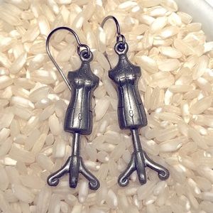 Pewter Mannequin earrings